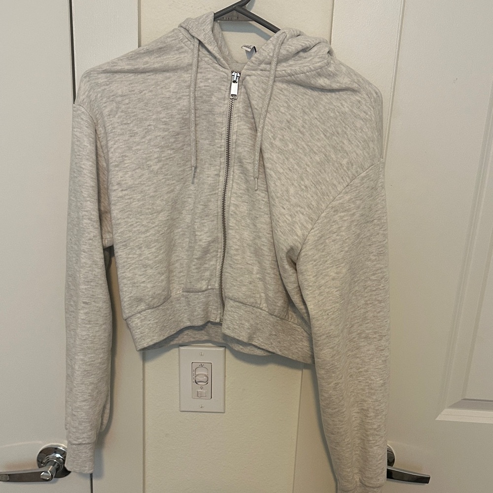 Gray Zip-Up Hoodie